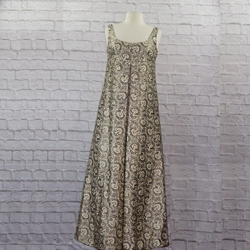 Vintage 60s Dynasty Regency Brocade Gown Dress